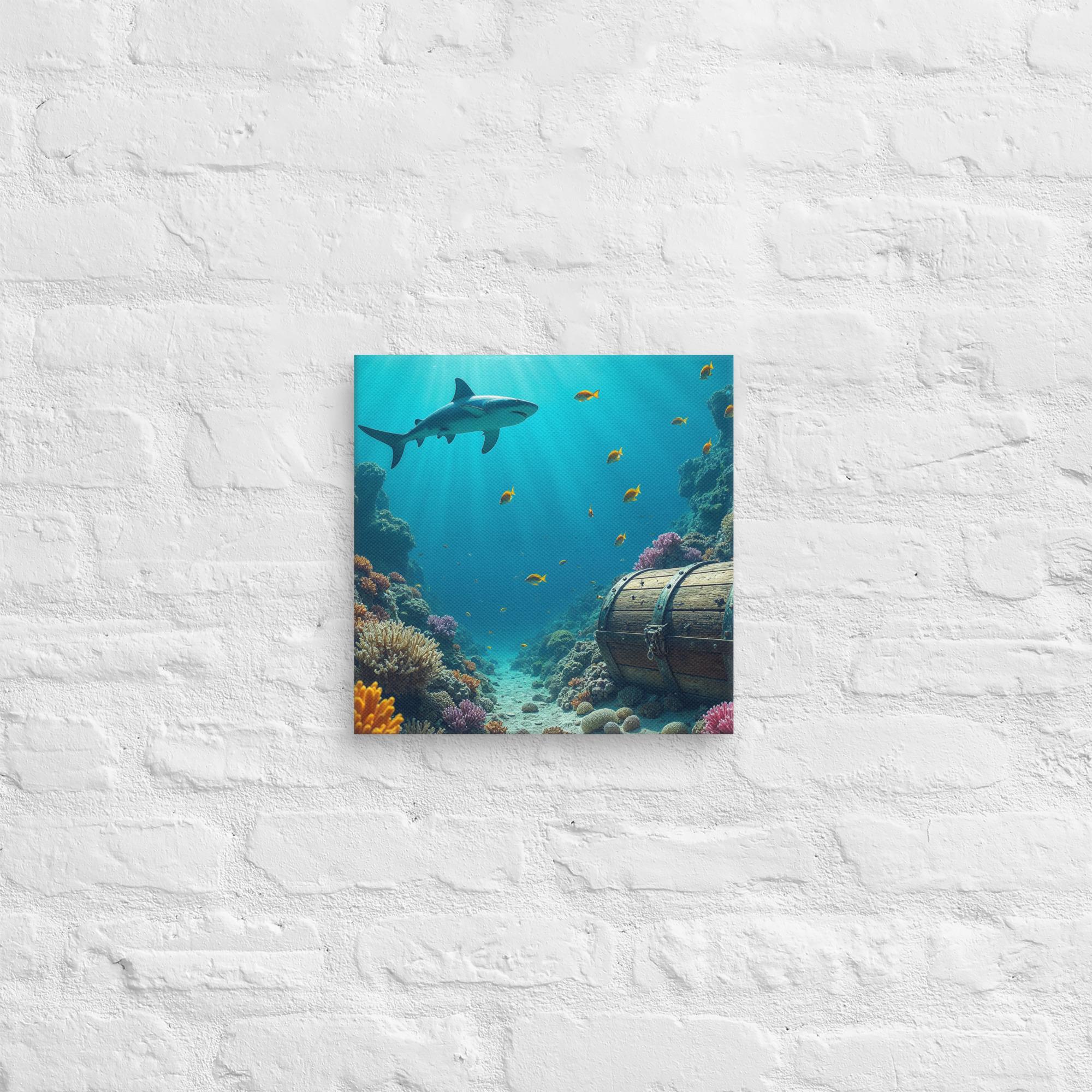 Ultimate Dive Adventure Canvas Print – Shark & Treasure Dive 41