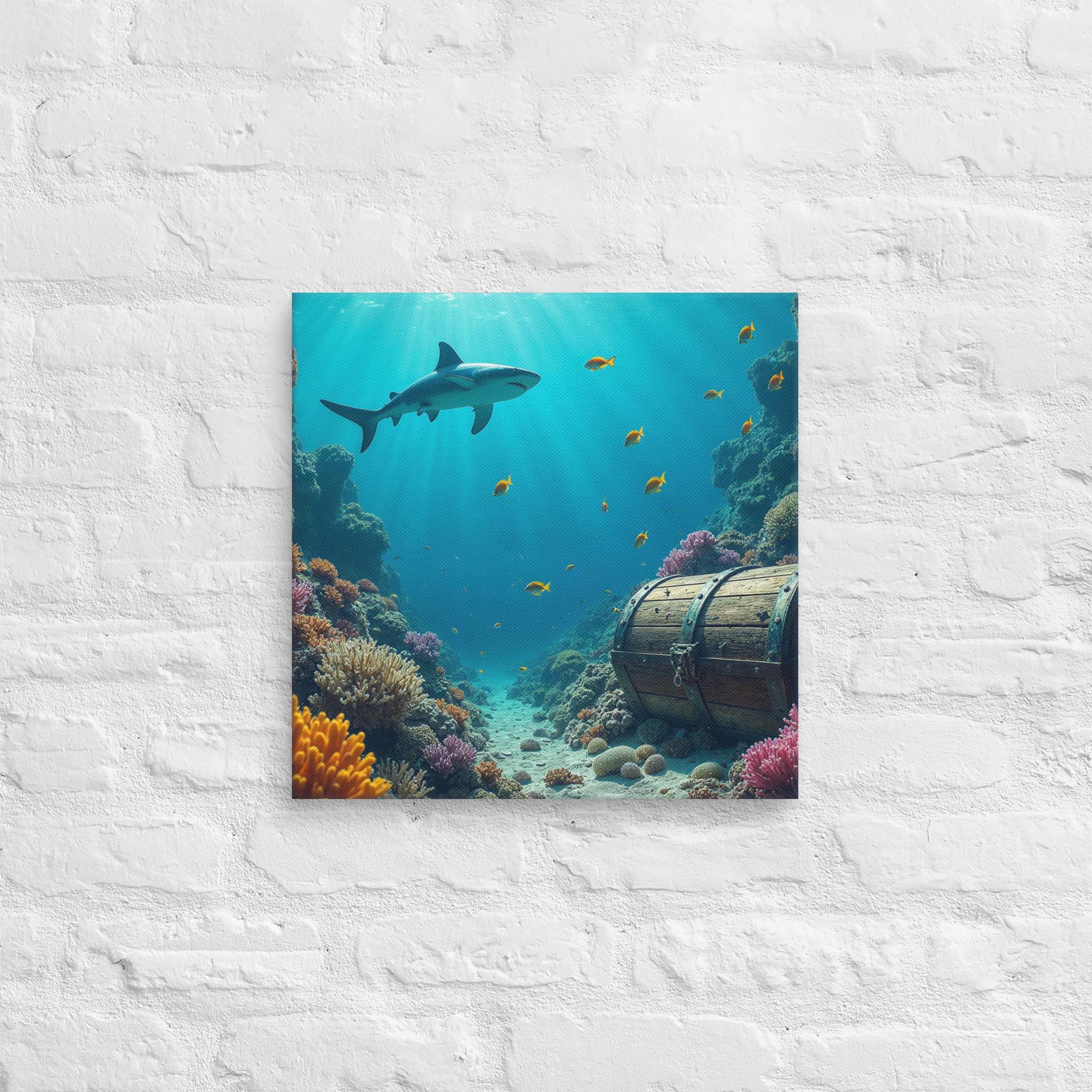 Ultimate Dive Adventure Canvas Print – Shark & Treasure Dive 43