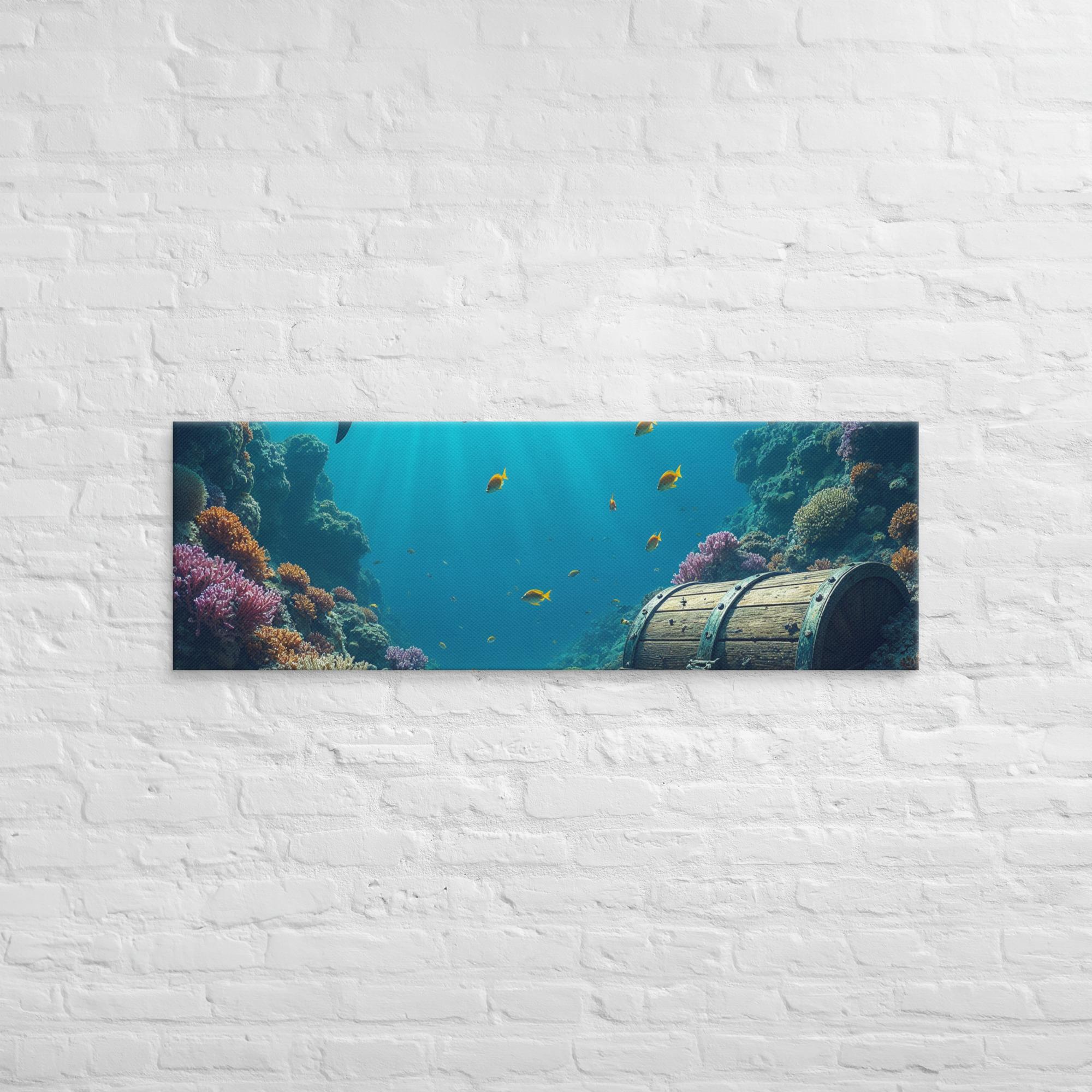 Ultimate Dive Adventure Canvas Print – Shark & Treasure Dive 11