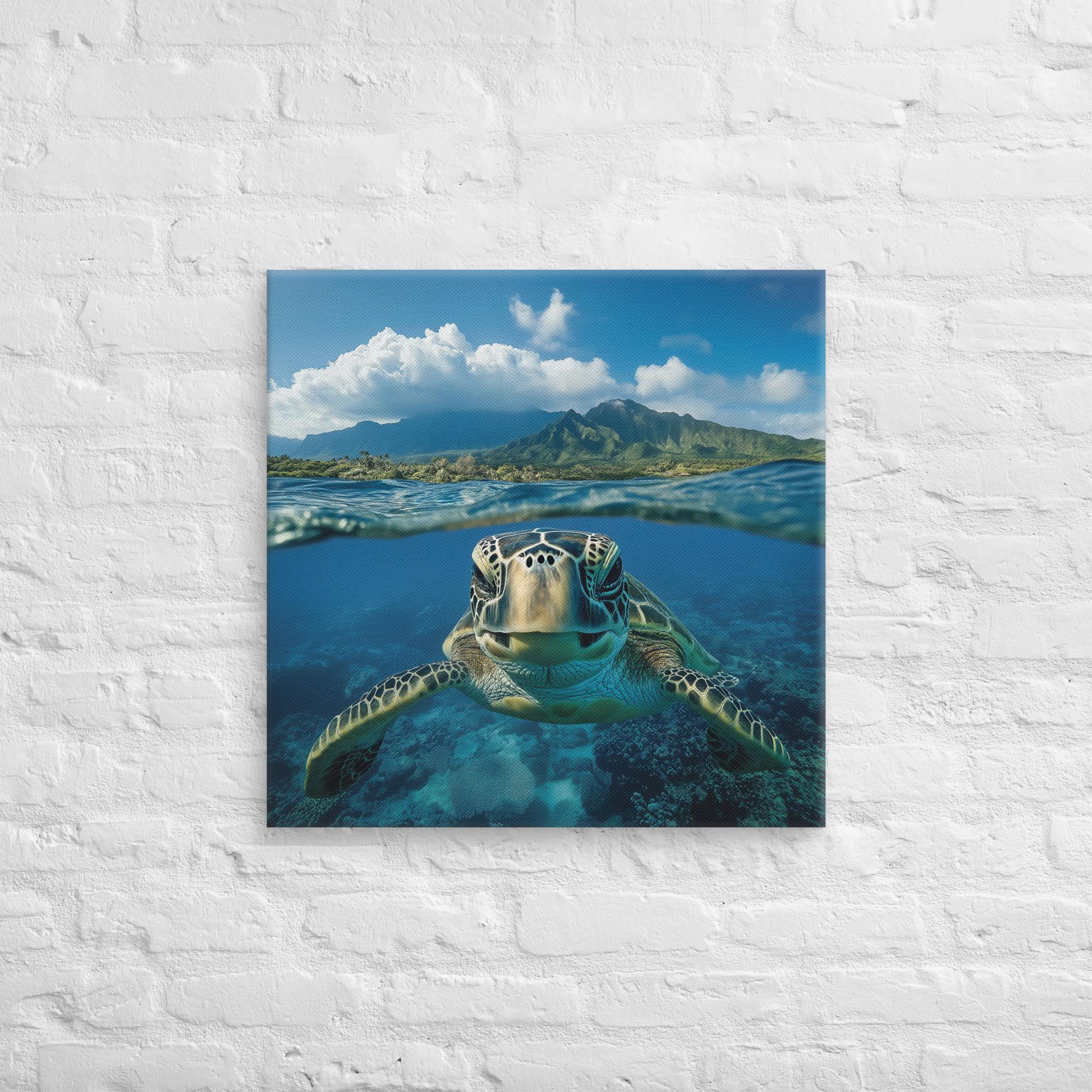 Aloha Serenity Sea Turtle Canvas 21