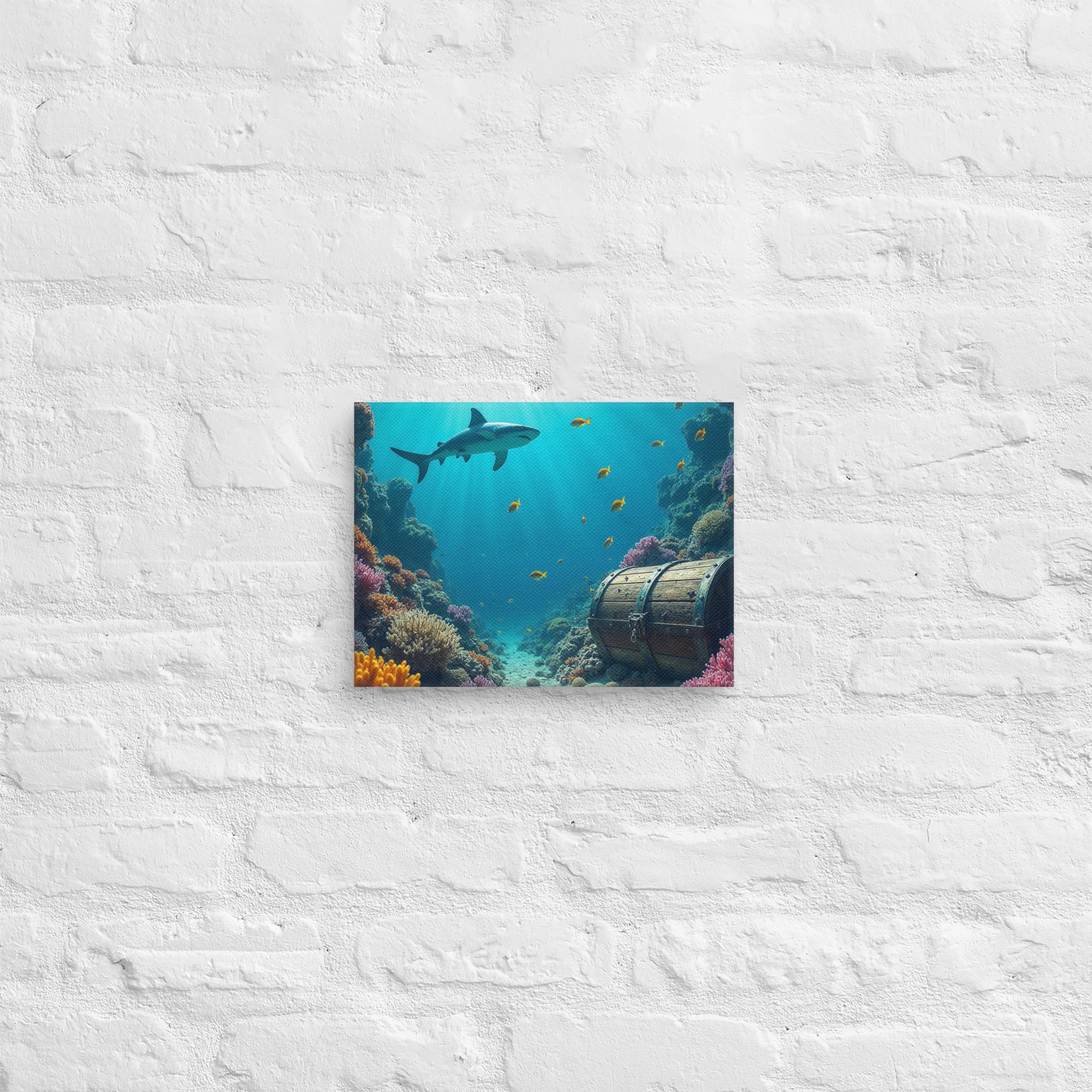 Ultimate Dive Adventure Canvas Print – Shark & Treasure Dive 40