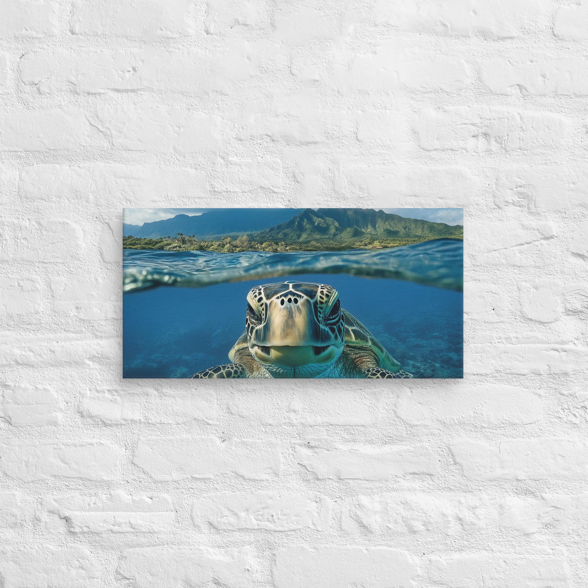 Aloha Serenity Sea Turtle Canvas 4
